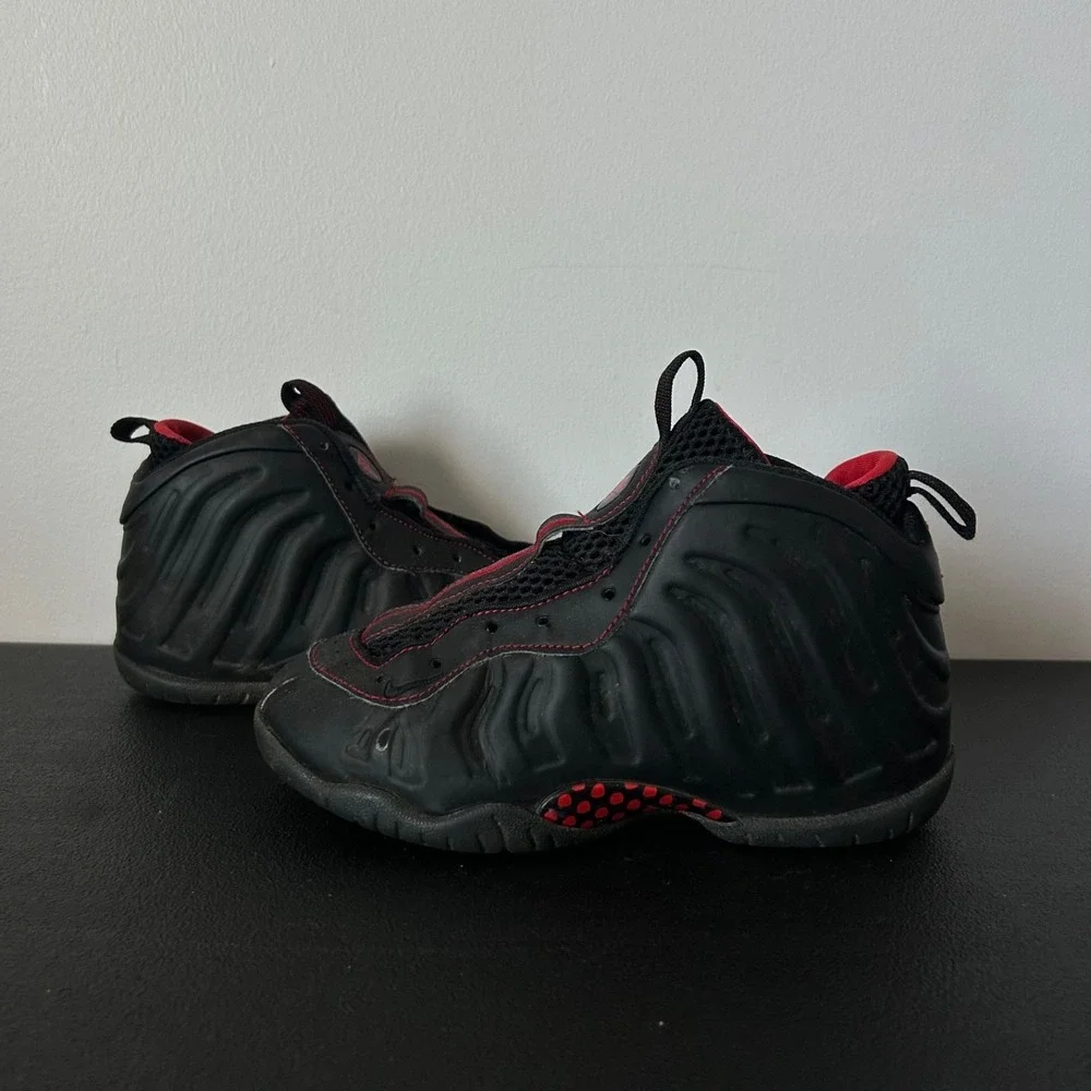 Nike Little Posite One PS Bred Black University Red DV3774-001 Size 1Y Kids Shoe